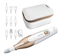 Beurer MP 64 Set de manicura y pedicura profesional con batería recargable, torno para uñas inalámbrico, 10 accesorios para el cuidado de las uñas, con luz LED