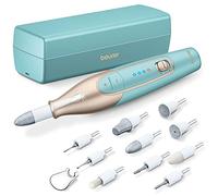 Beurer MP 84 Set de manicura/pedicura, lima de uñas eléctrica con batería recargable, 10 accesorios, luz LED, incluye estuche, hasta 4400 rpm, torno de uñas para el cuidado de manos y pies