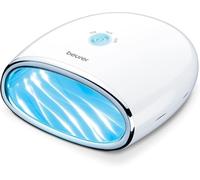 Beurer MP48 Secador Uña scon Luz UVA Compacto, Blanco, 18 LEDs, Temporizador, Secado Rápido