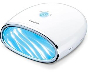 Beurer MP48 Secador Uña scon Luz UVA Compacto, Blanco, 18 LEDs, Temporizador, Secado Rápido