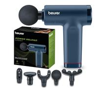 Beurer PowerReload pistola de masaje, masaje de puntos gatillo para relajación y regeneración, potente dispositivo de masaje muscular con 5 cabezales, 5 niveles de intensidad,extremadamente silenciosa
