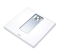 Beurer PS160 - Báscula de baño, báscula con pantalla LCD dígitos grandes de 4.7 cm, capacidad 180 KG, diseño retro en color blanco
