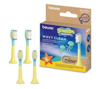 Beurer SC Wavy Clean recambios para cepillo dental eléctrico infantil | Cerdas extra suaves, para SC 11 y Philips Sonicare cepillo de dientes eléctrico sónico, con pegatinas, a partir de 6 años