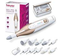 Beurer - Set eléctrico de manicura y pedicura con potente lima de uñas con 7 accesorios y sistema de velocidad para cuidado de calidad de salón de manos y pies en casa