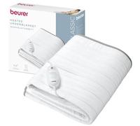 Beurer TS 17 Calientacamas eléctrico, Material no Tejido Suave, 150 x 80 cm | Antideslizante Gracias a la fijación con Cinta elástica, 3 Niveles de Temperatura, Sistema de Seguridad