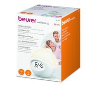 Beurer WL32 - Despertador con Luz, Simulación Amanecer y Atardecer, Pantalla LCD Retroiluminada, Alarma Despertador, 10 Espacios Memoria, Color Blanco