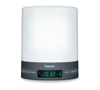 Beurer WL50 - Lámpara de mesa de luz diurna | Ayuda a apoyar el ritmo del sueño | Tecnología LED | Radio FM con 10 espacios de memoria | Entrada Bluetooth y auxiliar | 3 niveles de luz