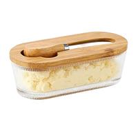 Beurrier Carré Rétro transparente Hermétique | Récipients Alimentaires en Verre pour Fromage cuisine maison bureau pique-nique voyage réfrigérateur plan de travail conservation couvercle plat
