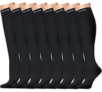 beusilay 8 Pares Calcetines De Compresión Para Mujeres Y Hombres- Ideal Para Médicos, Circulación Y Recuperación, Enfermería, Viajes Y Vuelo, Correr Y Fitness (15-20 mmHg), color carne, L-XL