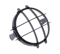 BEUTEE 5.75 ″ CNC Metal Retro Motocicleta Faro Lámpara Malla Rejilla Cubierta Máscara Universal Compatible con Cafe Racer