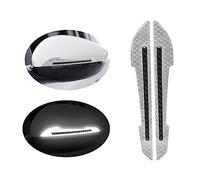 BEUTEE Car Side Mirror Reflective Sticker Reflective Warning Safety Sticker Rearview Mirror Decorative Strip Reflector Car Accessories (Color : 2PCS White, Size : 7)