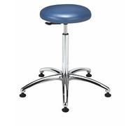 Bevco 3350E1V+ACF-18E Taburete de sala limpia, vinilo ESD, altura de 50,8 cm a 68,5 cm, base de aluminio