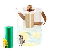 Beverage Dispenser Jug, Cold Drink Container, 17.5cm/6.89 Inches Built-In Faucet and Filter, Portable Design for Family Gatherings Camping Outdoor Picnics Restaurants