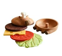 Beverage Mat, Animal Food Coaster, Magnetic System, Soft Texture Table Guard, Interior Living Supply, Apartment Style Part, Useful Liquid Buffer For Mugs Glasses Cans Brown Size Fits