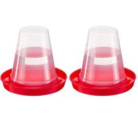 Beverino per Pulcini Pollame Abbeveratoio Olbia 1, Plastica Riciclata, 0,5 Litri (Paquete de 2)