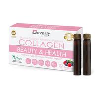 Beverly COLLAGEN | 20 viales | 100% Colágeno Marino Peptan + Acido Hialurónico | Sabor Frutas del bosque | 1 Mes de uso