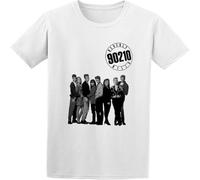 Beverly Hills 90210 Cast TV Show Fan Cotton Round Neck tee Shirt for Men White XL