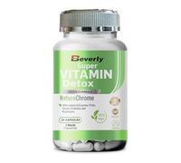Beverly Vitamin Detox - Potente fórmula depurativa, drenante con enzimas y probióticos - 60 cápsulas vegetales - 30 Servicios