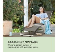 Beverly Wood tumbona mecedora aluminio gris Blumfeldt