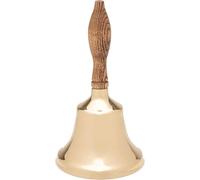 Bevin campanas - macizo Bell de mano con mango de madera, latón campanas ruido eléctrica