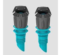 Bewässerung Gardena - Boquilla de pulverización de 180° para sistema Micro-Drip de 4,6 mm (3/16"), adaptador de manguera (2 boquillas de pulverización de 180°)