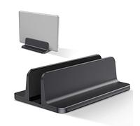 Bewahly Soporte Portátil Vertical, Vertical Soporte para Ordenador Portatil de Aluminio con Base Ajustable para Macbook Pro Air, HP, DELL, ASUS, Surface, Lenovo y Otros Portatiles, Laptop Stand, Negro