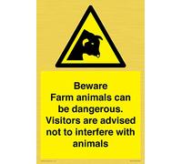 Beware Farm Animals can be dangerous. Se aconseja a los visitantes no interferir con los animales. 2.