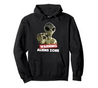 Beware of Aliens Warning Area 51 Illustration Graphic Sudadera con Capucha
