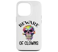 Beware of Clowns Scary Clown Skull Skeleton Rainbow Clown Carcasa para iPhone 13 Pro
