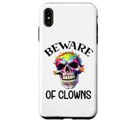 Beware of Clowns Scary Clown Skull Skeleton Rainbow Clown Carcasa para iPhone XS Max