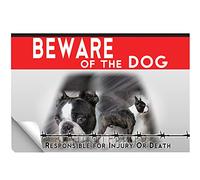 Beware of dog - Adhesivo decorativo para terrier de boston