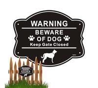 Beware of Dog Sign - Aluminio Metal 10 x 8 Inch Waterproof Antirust Supplies | Home Dog Signs,for Property Premises Halloween Grass Yard Patio Lawn Outside Backyard Pathway Park Gate