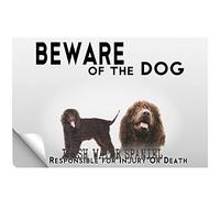 Beware of dog stick Irish Water Spaniel