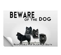 Beware of dog stick Swedish Lapphund