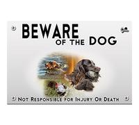 Beware of the dog plastic plate Small Münsterländer