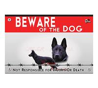 Beware of the dog plastic sign german shepherd