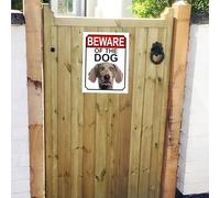 BEWARE OF THE DOG Weimaraner SIGN