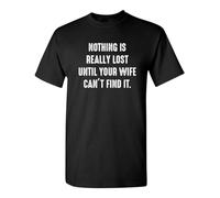 Beware of Your Wife Sarcastic Humor Graphic Super Soft Ring Spun Funny T Shirt Black S