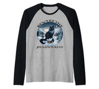 Beware The Jolakotturinn Yule Cat Islandic Christmas Norse Camiseta Manga Raglan