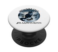 Beware The Jolakotturinn Yule Cat Islandic Christmas Norse PopSockets PopGrip Adhesivo