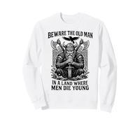 Beware The Old Man In A Land Where Men Die Young Vikings Sudadera