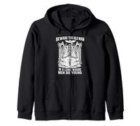 Beware The Old Man In A Land Where Men Die Young Vikings Sudadera con Capucha