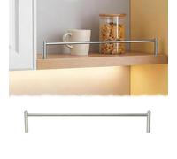 BEWEGNLNHK Valla De Riel para Estantes De Madera, Varilla Decorativa De 20cm 30cm 66cm 102cm 112cm, Riel De Protección De Metal para Estantes, Juego De Riel Anti-caídas(18in/46cm)