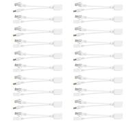 Bewinner 10 Pares de Inyector de Adaptador de Alimentación a Través de Ethernet de Cable PoE RJ45, Divisor DC 12V para Cámaras IP