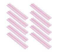 Bewinner 10 Peines de Encuadernación de Plástico, 19 Mm de Diámetro, 30 Anillas para Papel A4 B5 A5, Capacidad para 150 Hojas de Papel de 70 g/m², Longitud Personalizable para un Uso Versátil (Rosado)