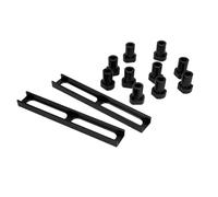 Bewinner 10 Uds. Perro de Banco, Tope de Banco de Trabajo Antideslizante de Aleación de Aluminio de 19mm con 2 Bases para Carpintería, Se Adapta a Orificios de Abrazadera Estándar de 3/4 Pulgadas