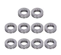 Bewinner 10PCS Rodamientos de Bolas de Empuje Plano Kit de Rodamientos de Metal Axiales en Miniatura Desmontables de Alta Precisión - 51101, 12 Mm ID, 26 Mm OD, 9 de Espesor (51104)