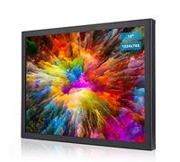 Bewinner 15 Pulgados HD Monitor Industrial Full Metal,1024x768 4:3.2 Pantalla TFT Visualización Amplia,HDMI/VGA/AV/BNC/USB Mult-Interfaces,Pantalla Universal para PC,TV,CCTV,Dron