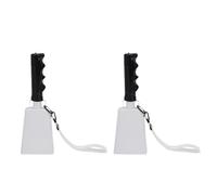 Bewinner 2 Campanas de Vaca de 9 Pulgadas, Fabricantes de Ruido de Mano de Acero Metálico con Negro y Correa de Nailon para Eventos Deportivos, Juegos de Fútbol, instrumentos de Percusión Escolar,