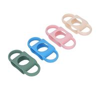 Bewinner 4 Asas de Silicona para Biberones para Bebés, Asas Flexibles de Fácil Agarre, Diseño Plano Antideslizante para Botellas Estrechas de 8 Oz y Vasos de Cuello Ancho para Niños Pequeños que Se